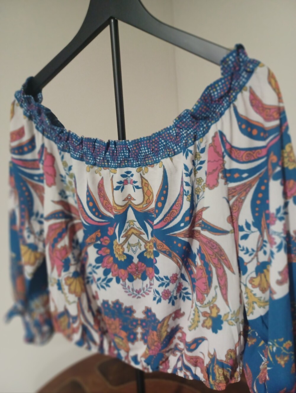 Flying Tomato Off The Shoulder Blouse Multicolor - Picture 9 of 10